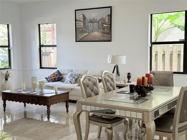 view of dining area