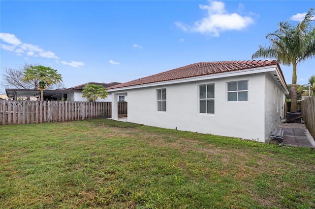 exterior space with a lawn