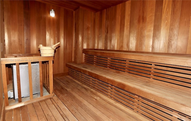 view of sauna