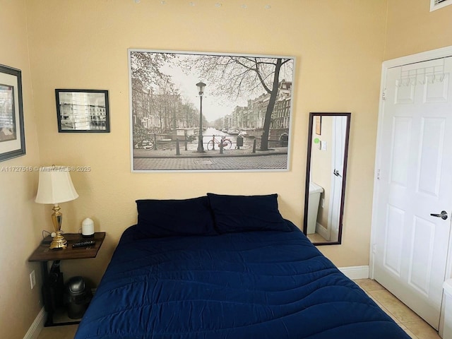 view of tiled bedroom