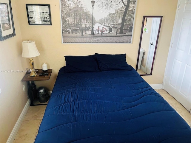 view of tiled bedroom