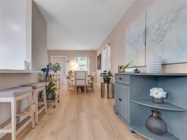 dining room featuring light hardwood / wood-style flooring