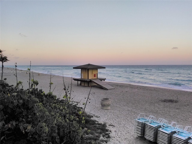 water view featuring a view of the beach