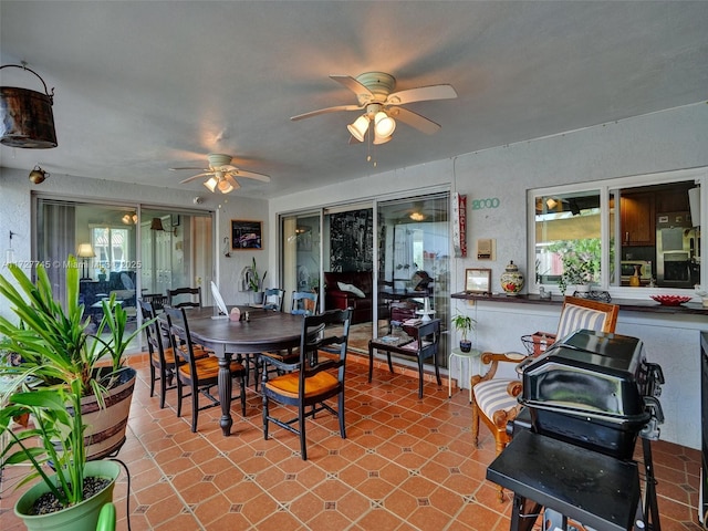 580 Eastwood Ln, Weston, FL 33326 - dining area featuring a wealth of natural light and ceiling fan