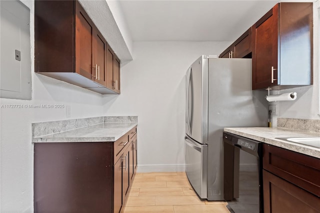 kitchen with electric panel and dishwasher