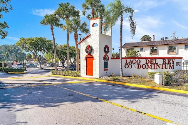 view of community sign