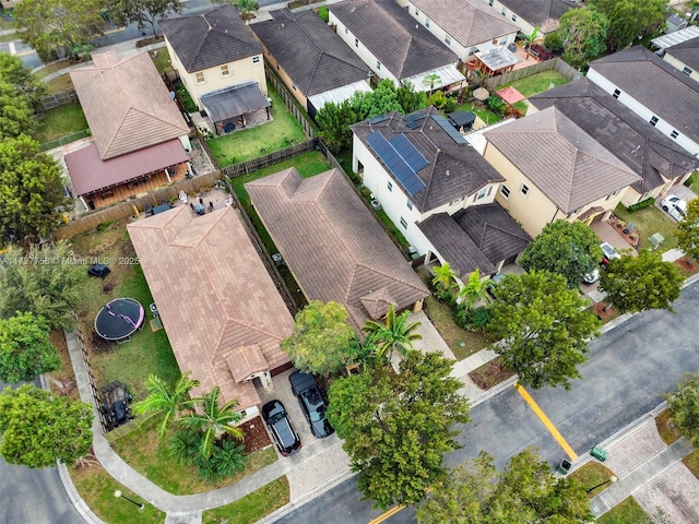 drone / aerial view featuring a residential view
