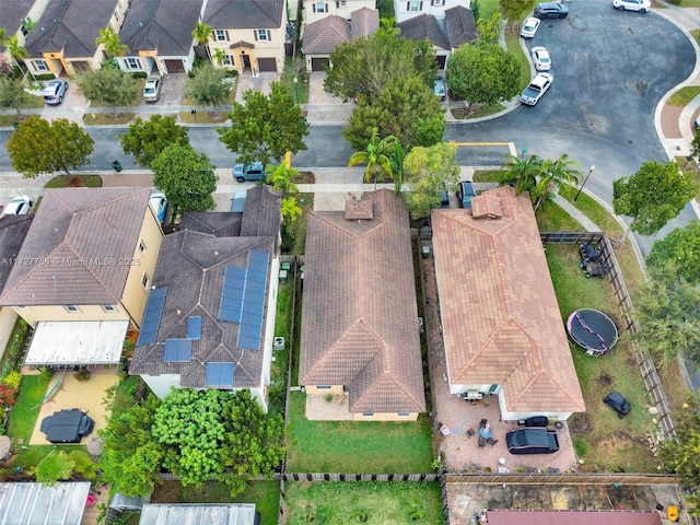 bird's eye view featuring a residential view