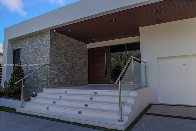 view of doorway to property