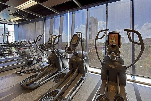 view of workout area