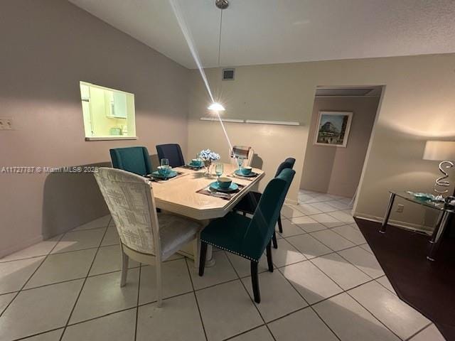 view of tiled dining area