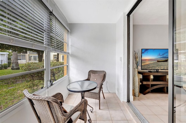 view of sunroom