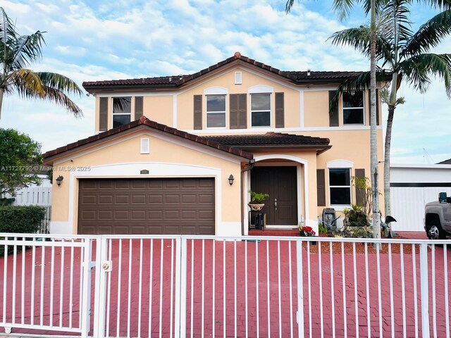 view of front facade with a garage