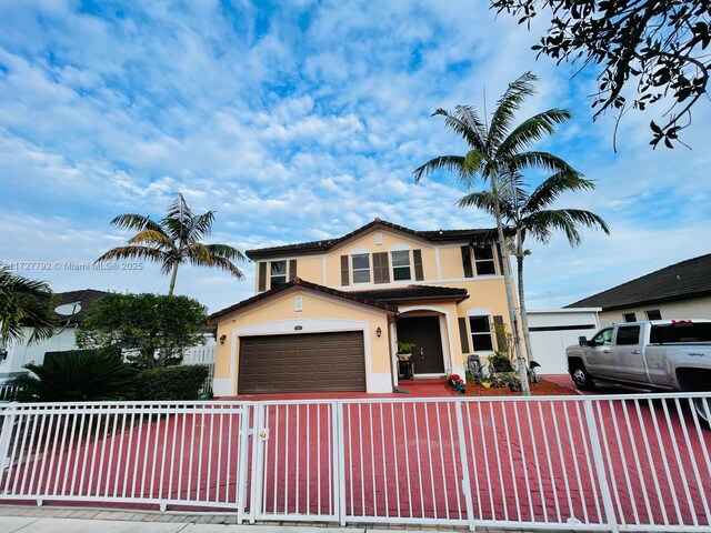 view of front facade featuring a garage