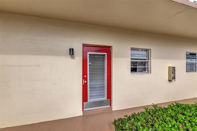 view of doorway to property