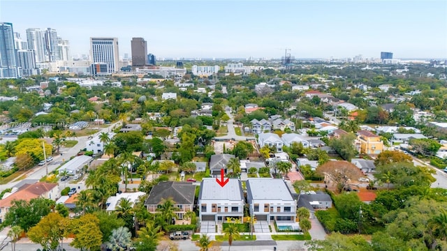 bird's eye view featuring a city view