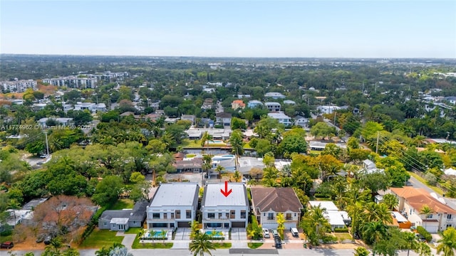 drone / aerial view featuring a residential view