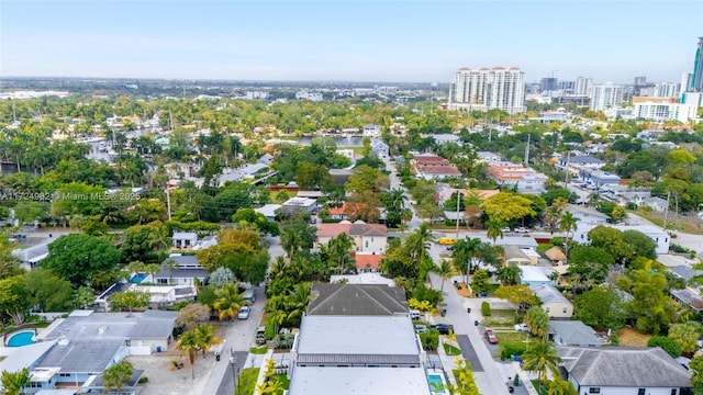 aerial view with a residential view
