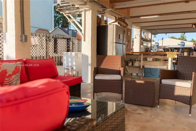 view of patio with an outdoor hangout area