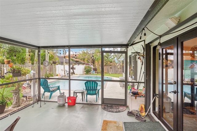 view of sunroom