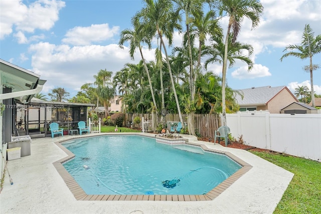 view of pool with a patio area