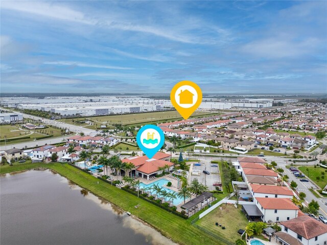 10488 W 35th Way, Hialeah, FL 33018 - bird's eye view featuring a water view
