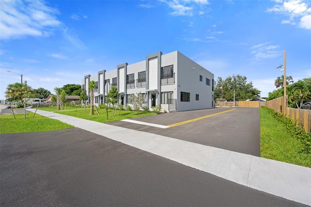 exterior space with a front yard