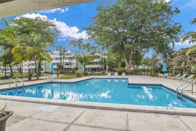 view of pool with a patio area