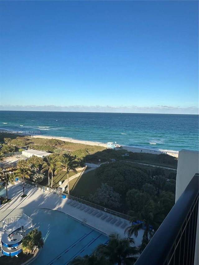 water view with a beach view