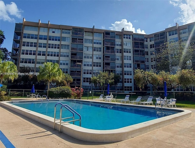 view of pool with a patio area