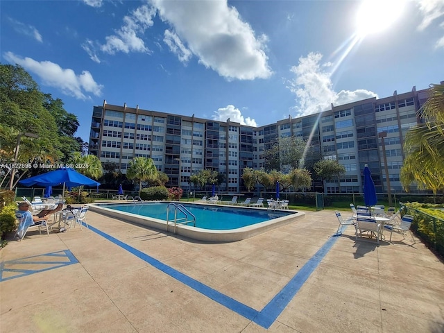 view of pool with a patio area