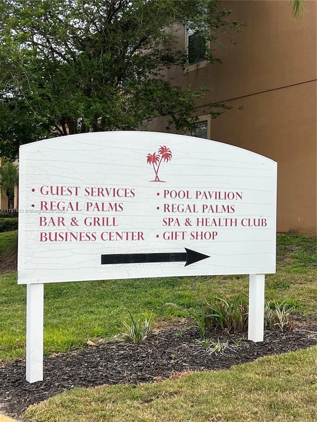 view of community / neighborhood sign