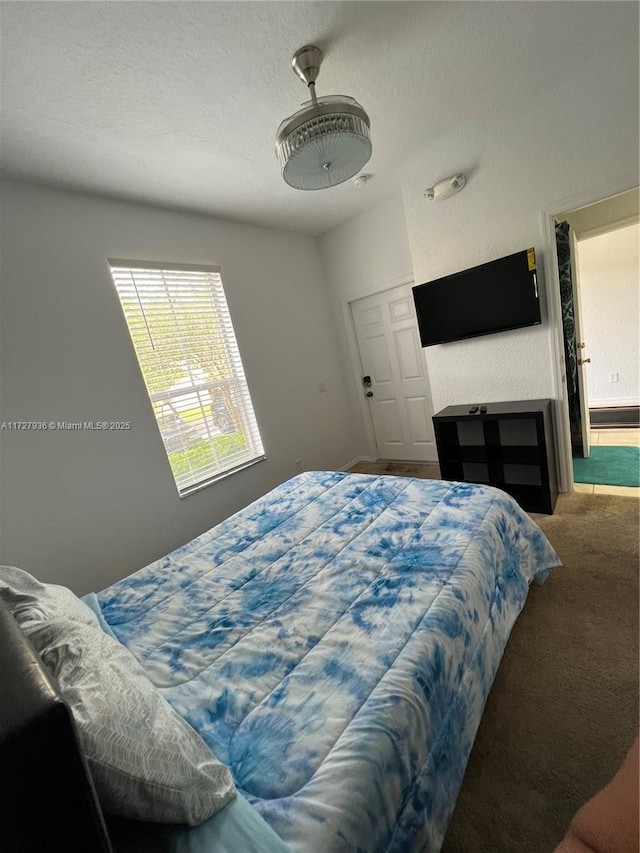 bedroom with carpet floors