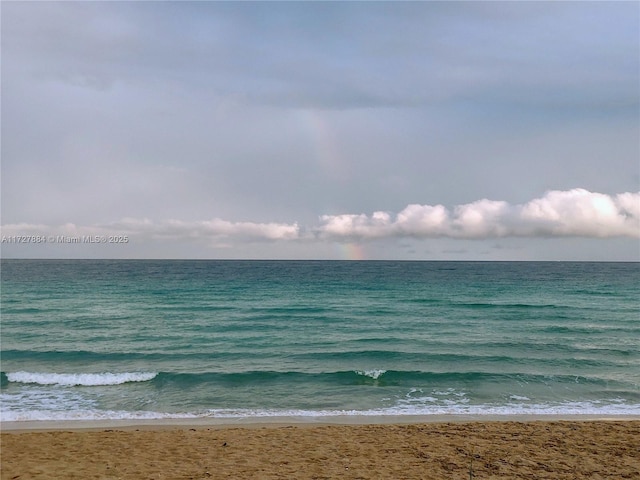 water view with a view of the beach