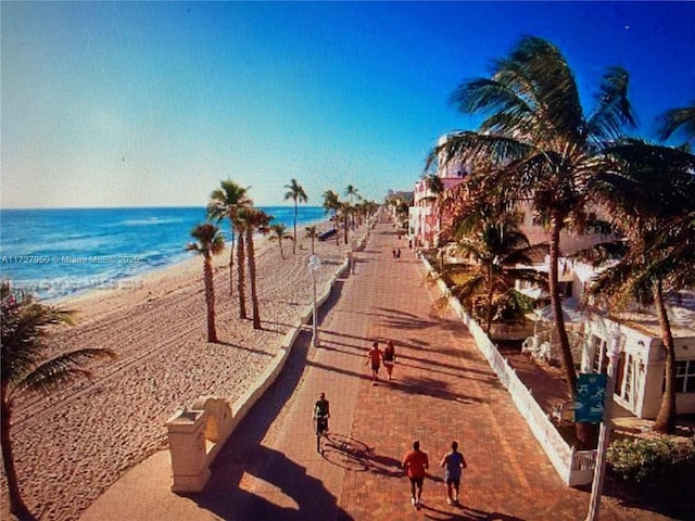 property view of water with a view of the beach