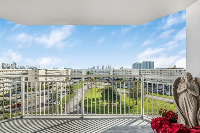 view of balcony