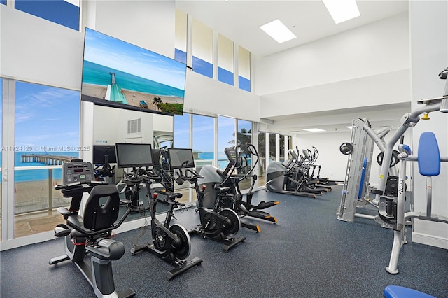 view of workout area