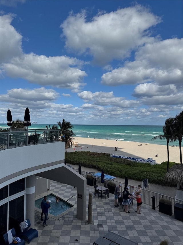 water view featuring a beach view