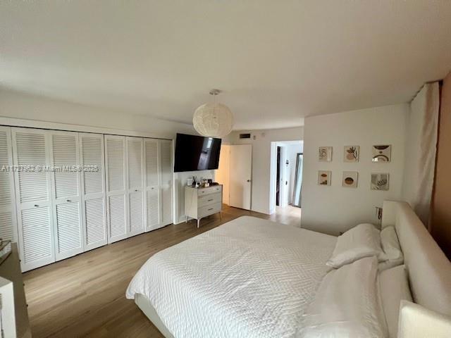 bedroom featuring wood-type flooring