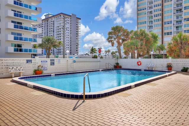 view of pool with a patio area