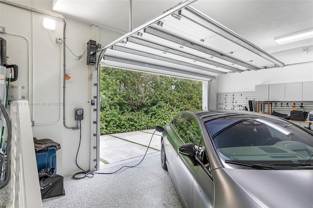 garage with a carport