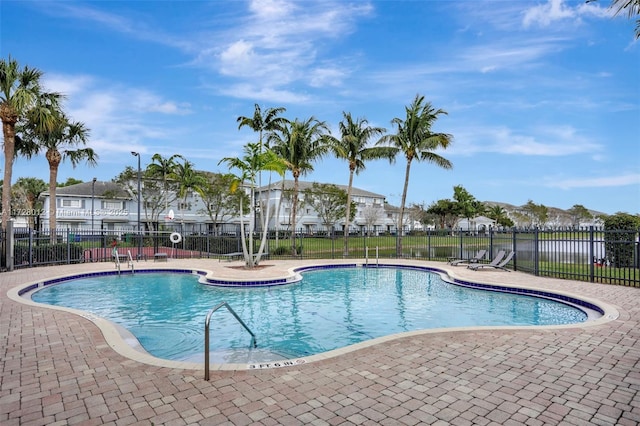 view of pool featuring a patio area