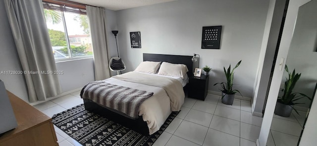 view of tiled bedroom