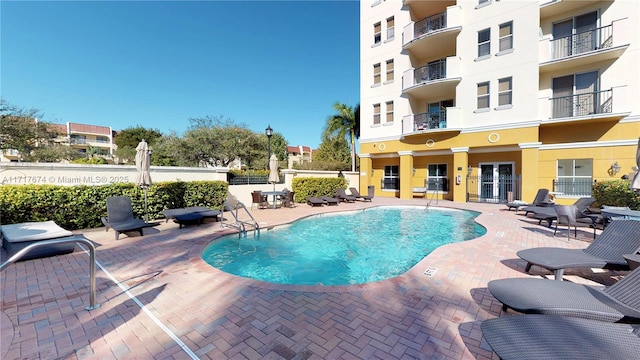 view of pool with a patio