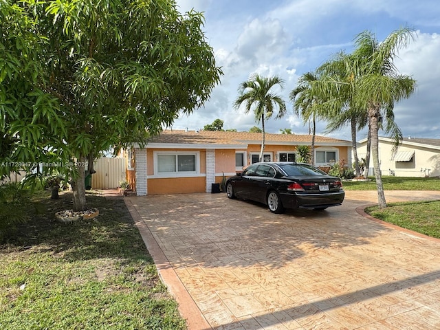 view of ranch-style home