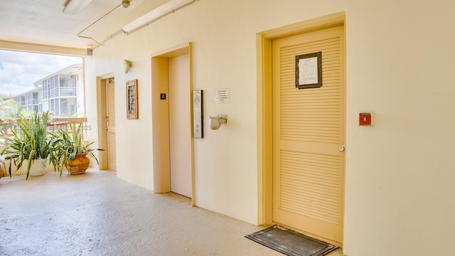 hallway with elevator