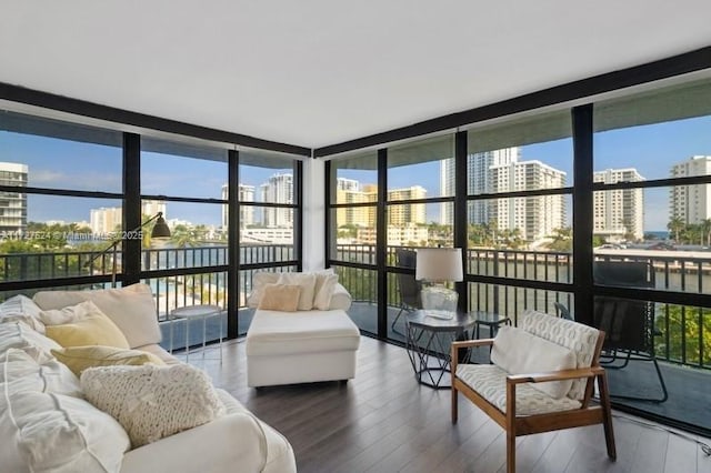 view of sunroom