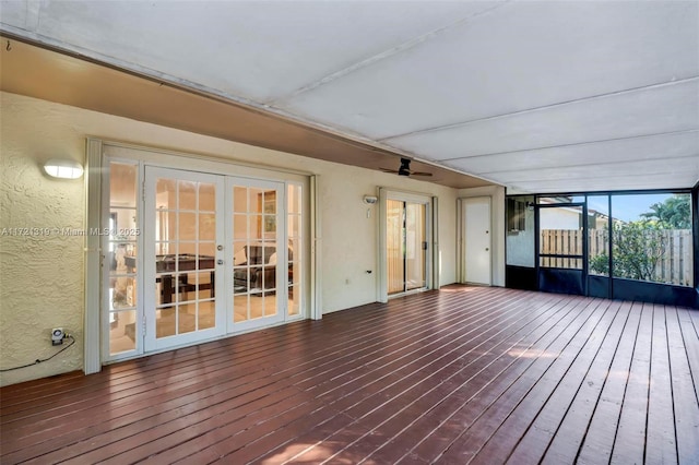 exterior space with french doors