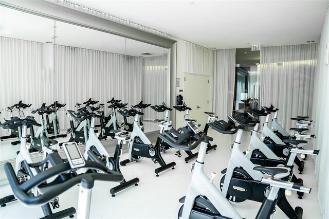 view of workout area