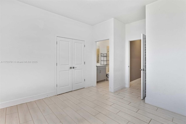 empty room featuring light wood-type flooring